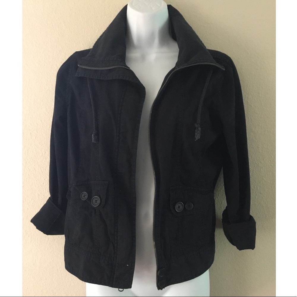 Nordstrom Rubbish Black Cotton Jacket